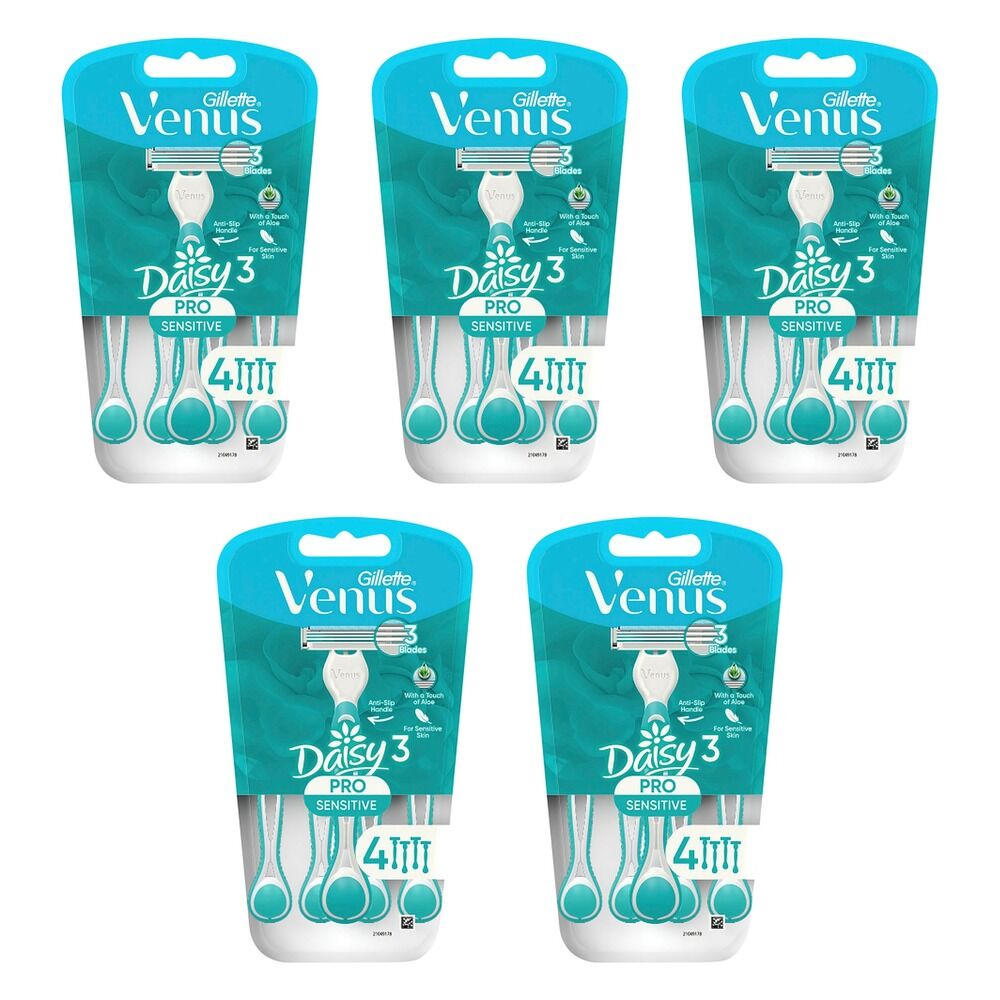 Gillette Venus Simply3 Sensitive Disposable Razors 4 Pack Bundle of 5