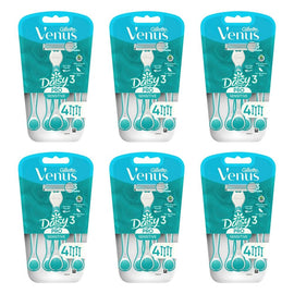Gillette Venus Simply3 Sensitive Disposable Razors 4 Pack Bundle of 6