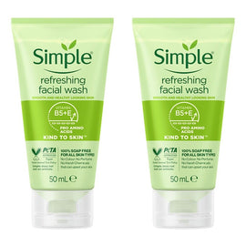 Simple Kind To Skin Refreshing Facial Wash Gel 50mL Pack of 2