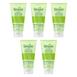 Simple Kind To Skin Refreshing Facial Wash Gel 50mL Pack of 5