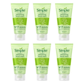 Simple Kind To Skin Refreshing Facial Wash Gel 50mL Pack of 6