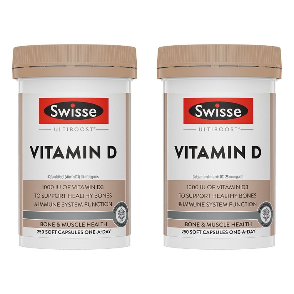 Swisse Ultiboost Vitamin D 250 Capsules Pack of 2