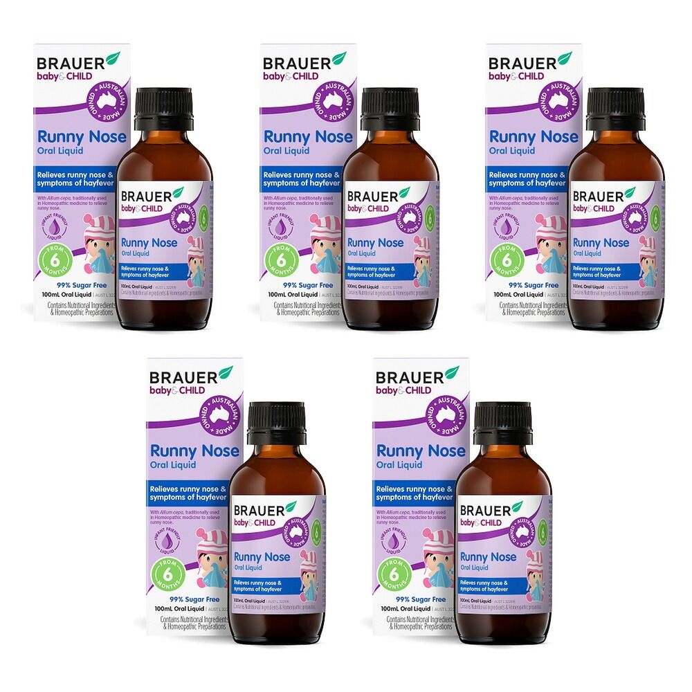 Brauer Baby & Child Runny Nose Oral Liquid 100mL Pack of 5
