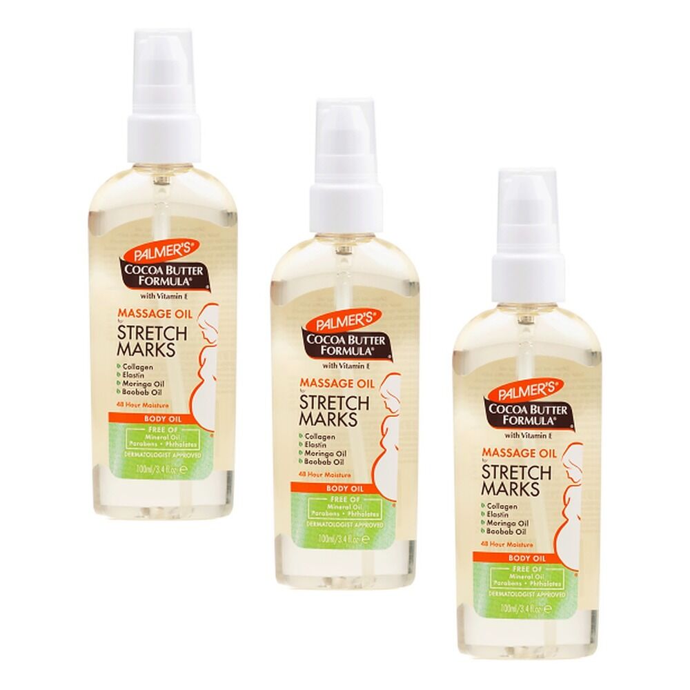 Palmer's Cocoa Butter Massage Oil for Stretch Marks 100mL Pack of 3