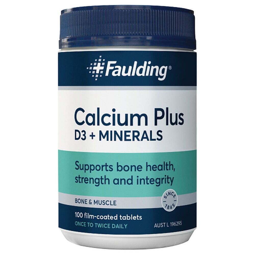 Faulding Calcium Plus Vitamin D + Minerals 100 Tablets