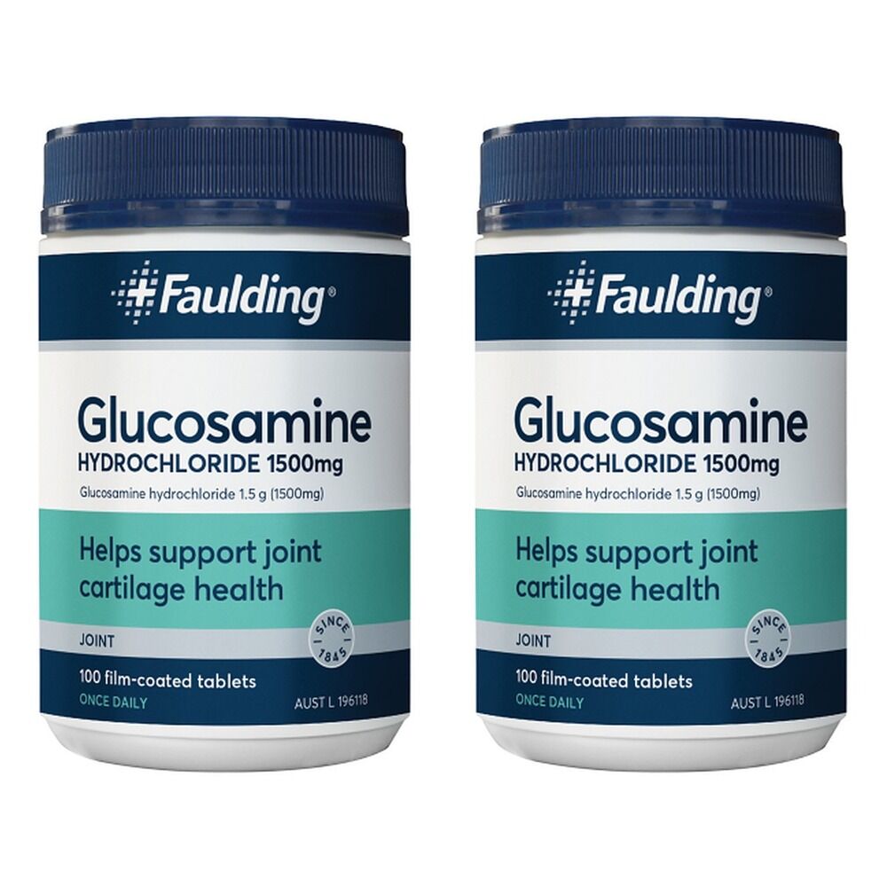 Faulding Glucosamine HCL 1500mg 100 Tablets Pack of 2