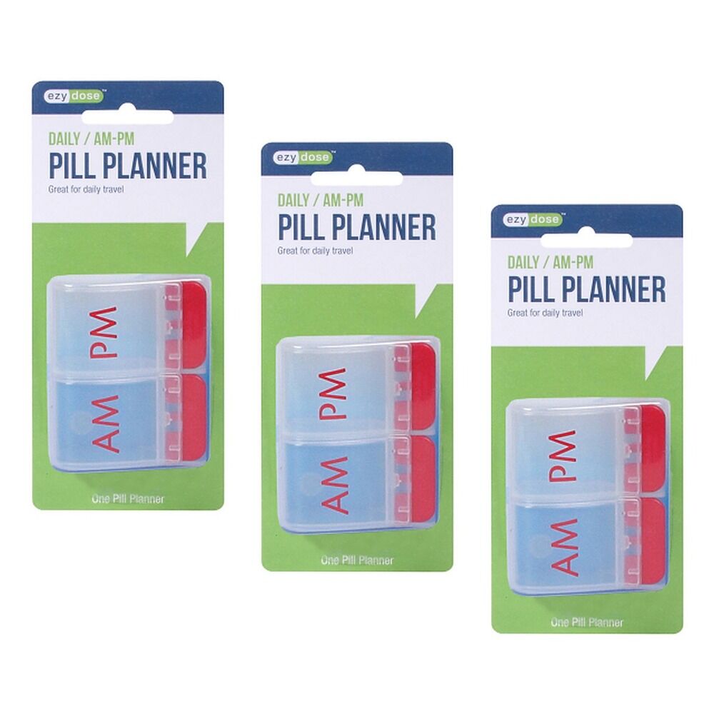 Ezy Dose Daily AM & PM Pill Reminder Pack of 3