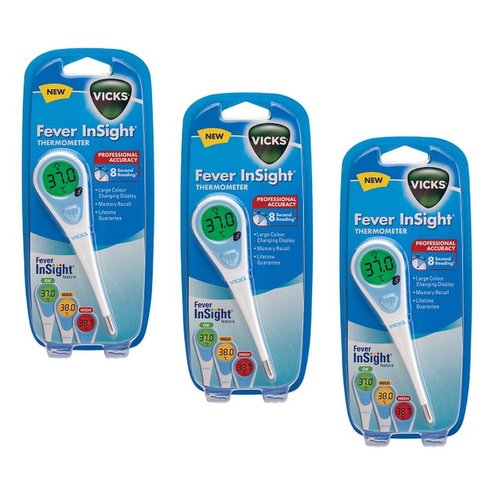 Vicks InSight Thermometer V916-V1 Pack of 3