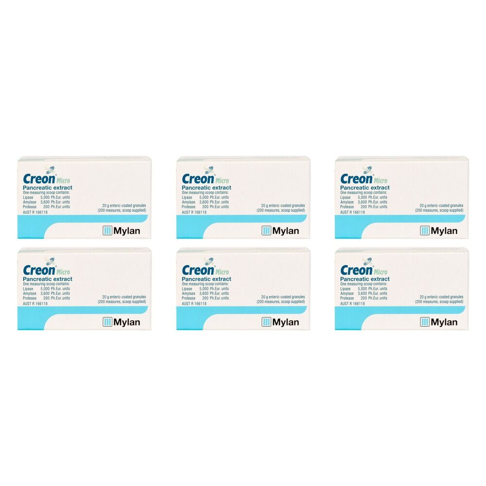 Creon Micro Pancreatic Enzyme Granules 20g Pack of 6