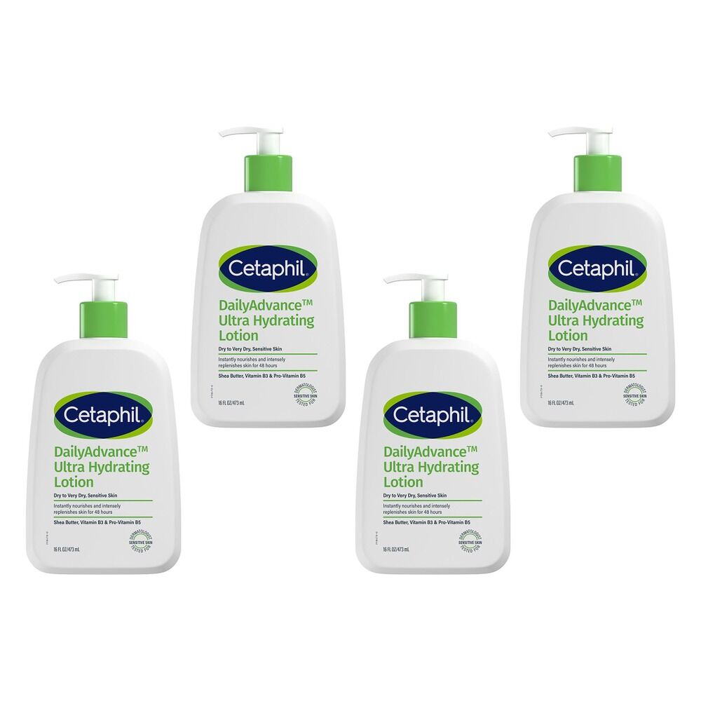 Cetaphil Daily Advance Ultra Hydrating Lotion 473mL Pack of 4