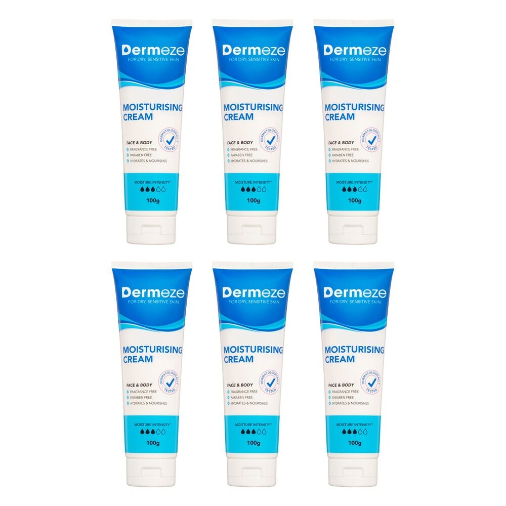 Dermeze Moisturising Cream 100g Pack of 6