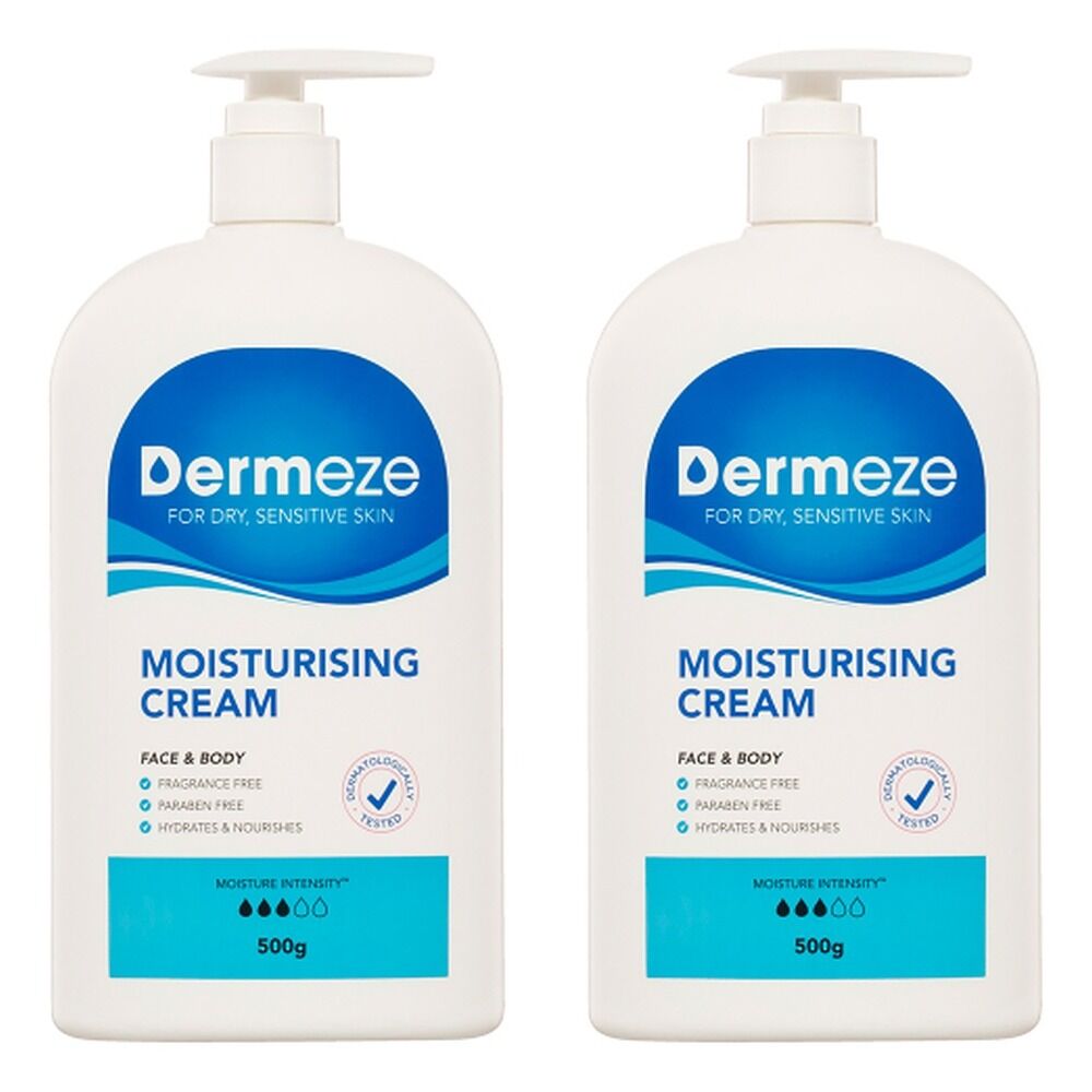 Dermeze Moisturising Cream 500g Pack of 2