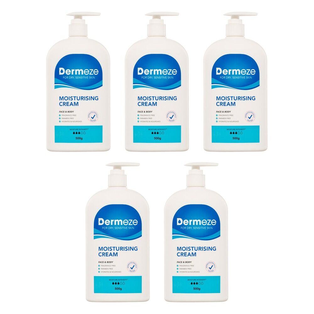 Dermeze Moisturising Cream 500g Pack of 5
