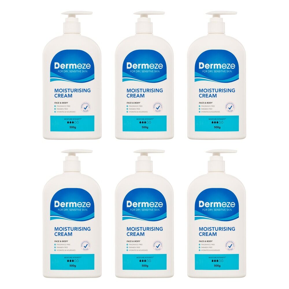 Dermeze Moisturising Cream 500g Pack of 6