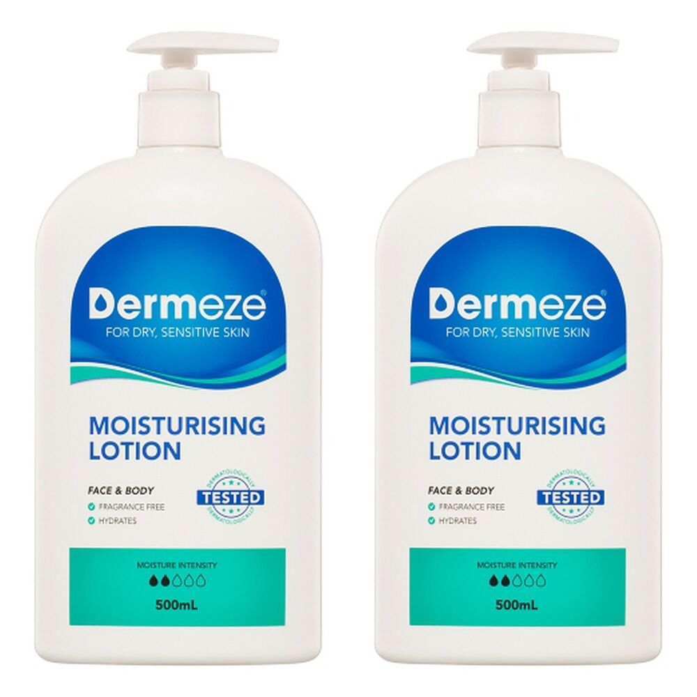 Dermeze Moisturising Lotion 500mL Pack of 2