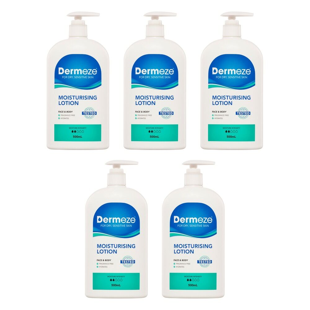 Dermeze Moisturising Lotion 500mL Pack of 5