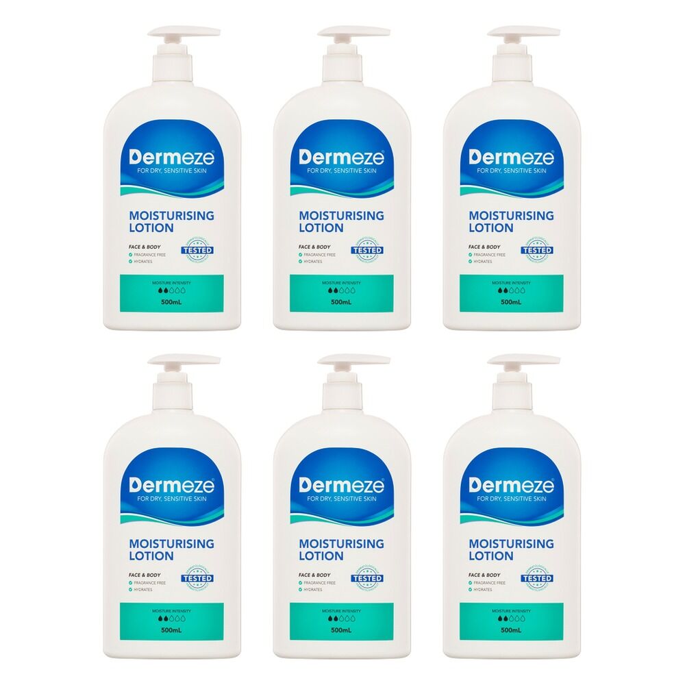 Dermeze Moisturising Lotion 500mL Pack of 6