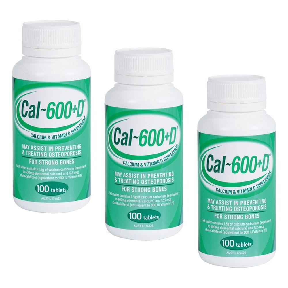 Cal600 + D 100 Tablets Pack of 3