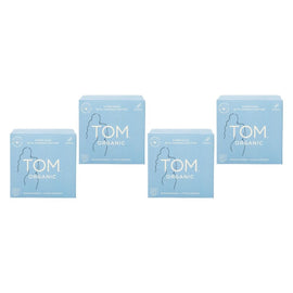 TOM Organic Super Pads with Wings 10 Pack Bundle of 4