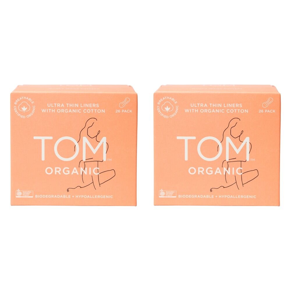 TOM Organic Ultra Thin Liners 26 Pack Bundle of 2