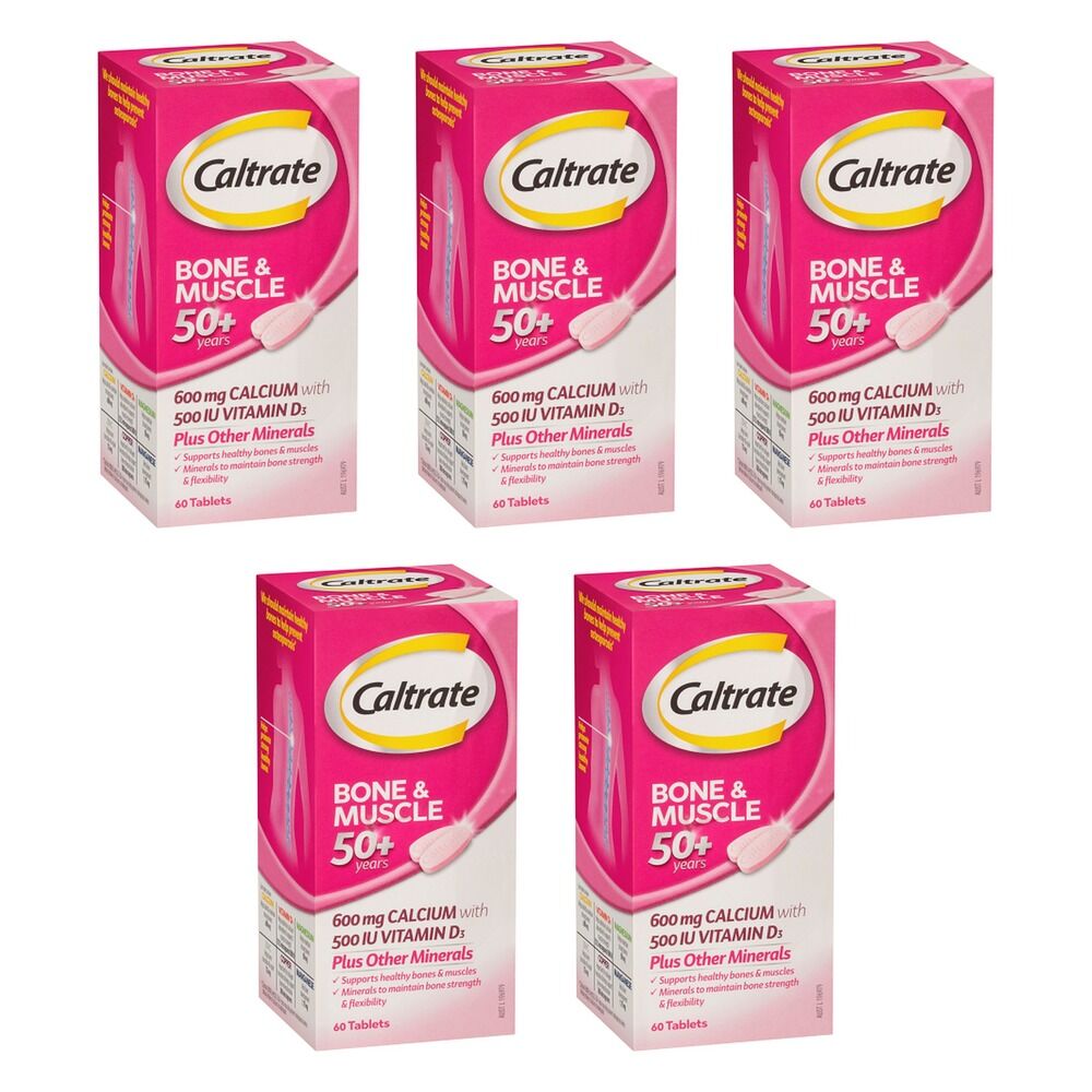 Caltrate Bone & Muscle 50+ Years 60 Tablets x 6 Bundle of 5