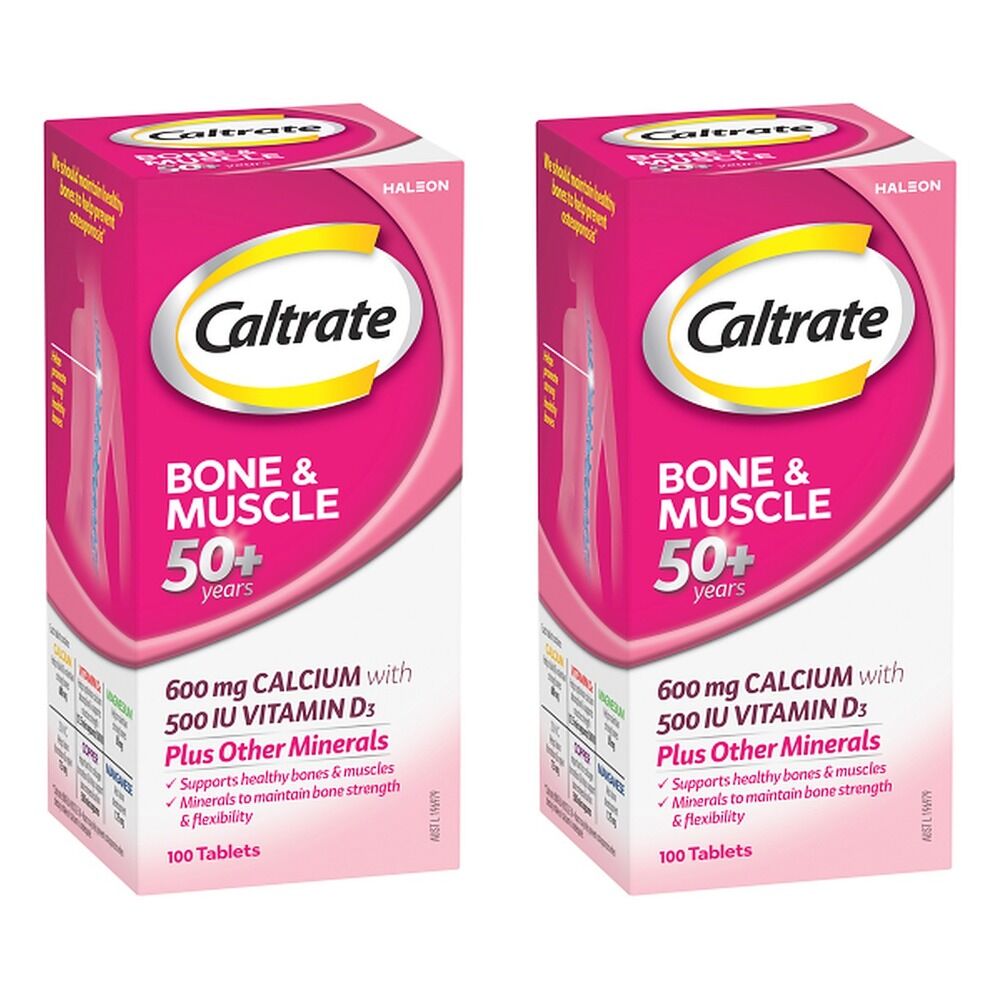 Caltrate Bone & Muscle 50+ Years 100 Tablets x 3 Bundle of 2
