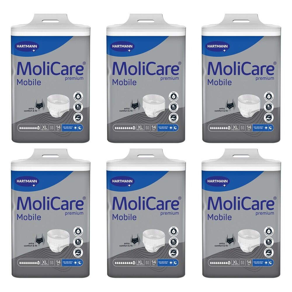 MoliCare Premium Mobile 10 Drops XL 14 Pack x 4 Bundle of 6