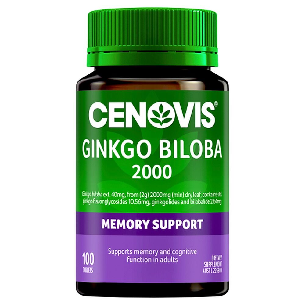 Cenovis Ginkgo Biloba 2000 Memory Support 100 Tablets