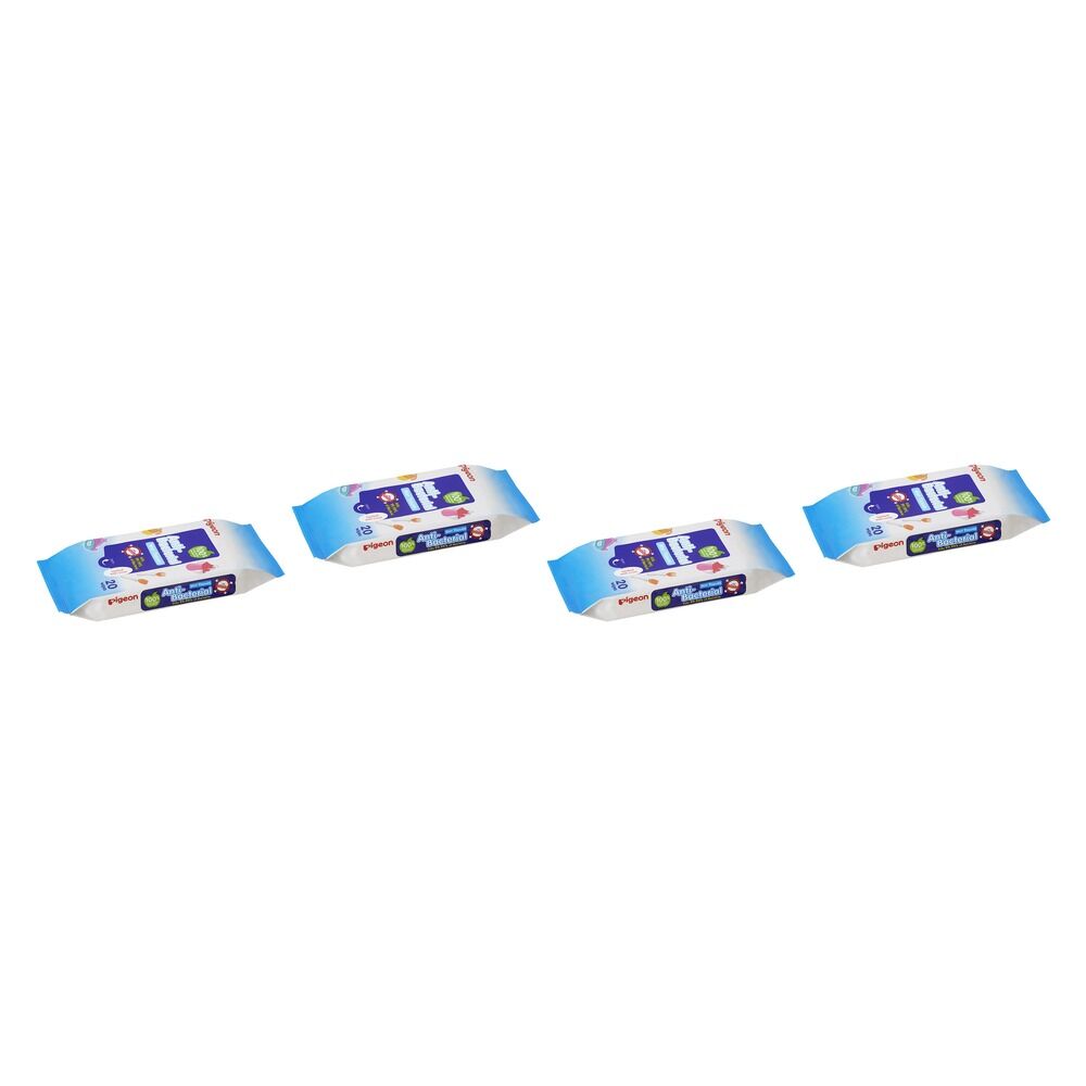 Pigeon Anti Bacterial Wipes 20 Pack Bundle of 4