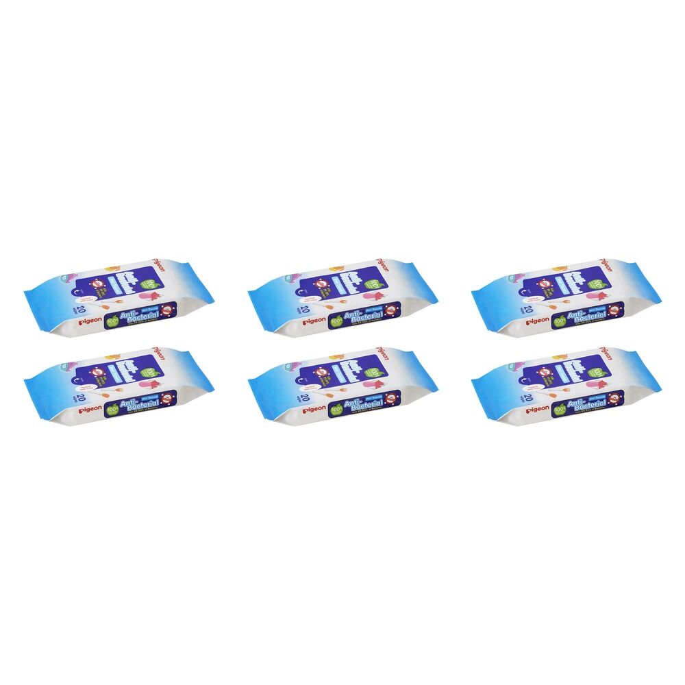 Pigeon Anti Bacterial Wipes 20 Pack Bundle of 6
