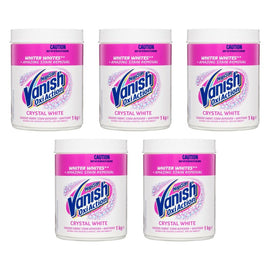 Vanish NapiSan Oxi Action Crystal White Stain Remover Powder 1kg Pack of 5