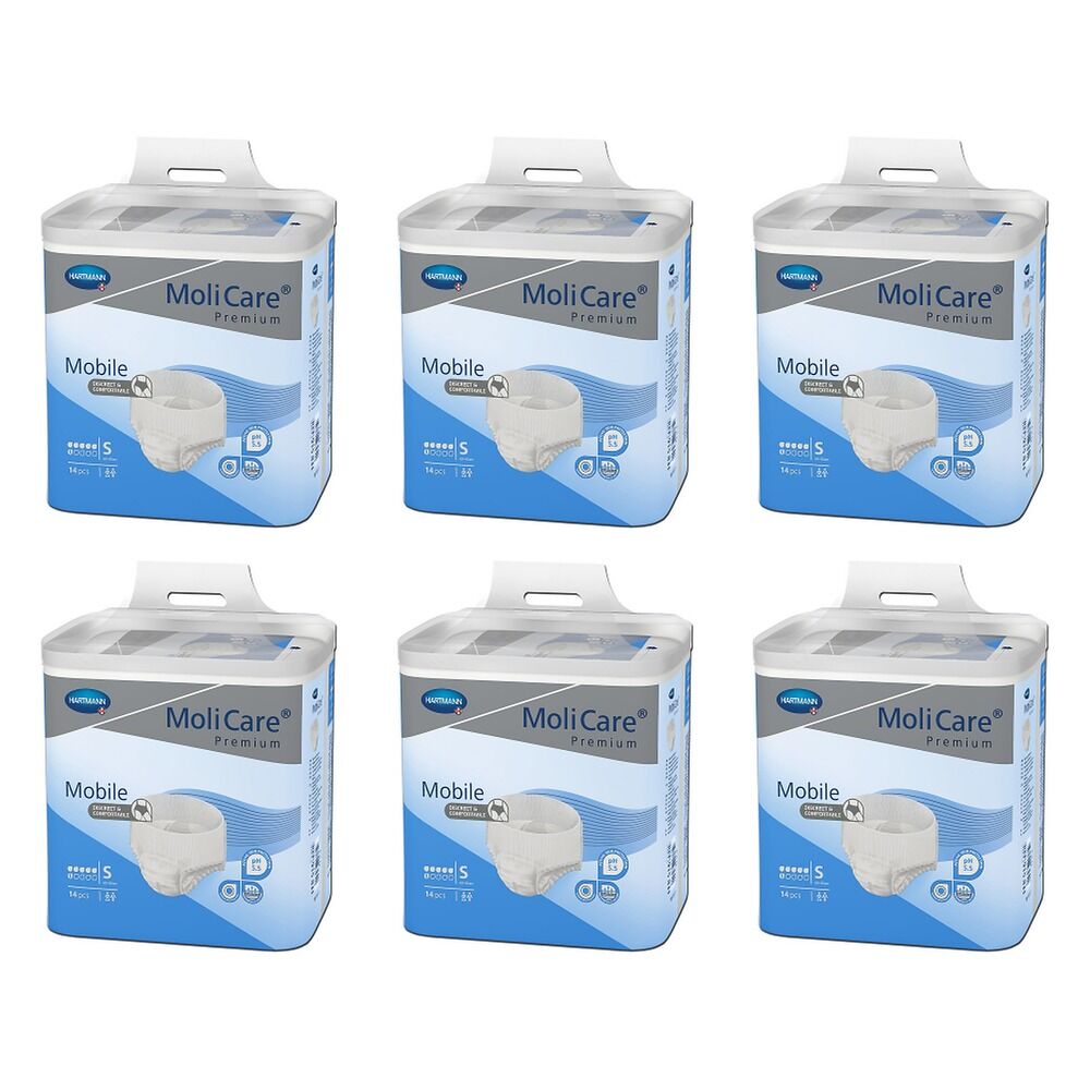 MoliCare Premium Mobile 6 Drop Small 14 Pack x 4 Bundle of 6