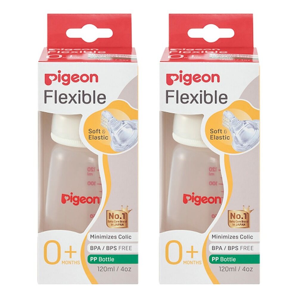 Pigeon Slim Neck PP Bottle 120mL Pack of 2