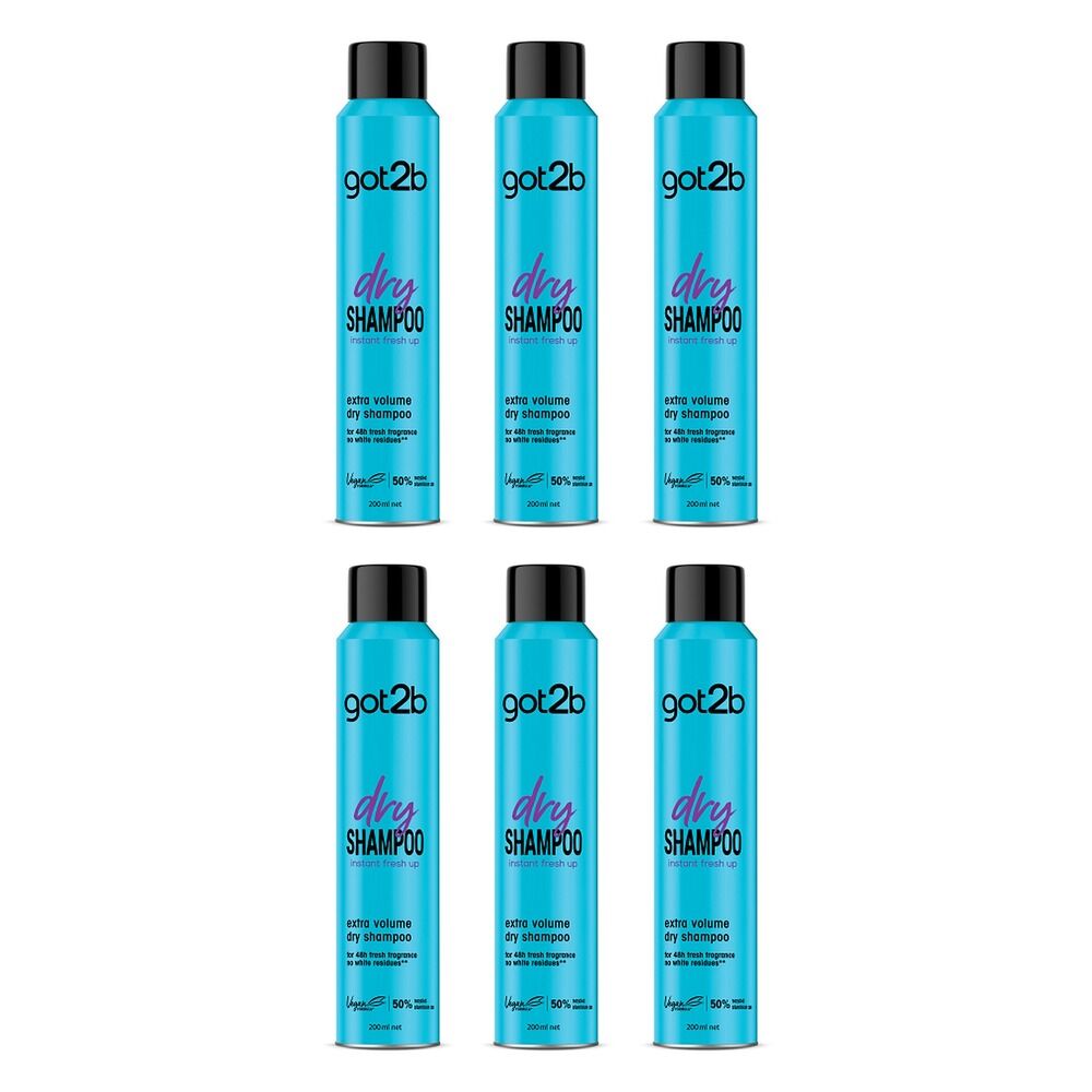 Got2B Dry Shampoo Instant Fresh Up Extra Volume 200mL Pack of 6