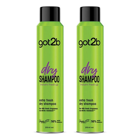 Got2B Dry Shampoo Instant Fresh Up Extra Fresh 200mL Pack of 2