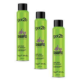 Got2B Dry Shampoo Instant Fresh Up Extra Fresh 200mL Pack of 3