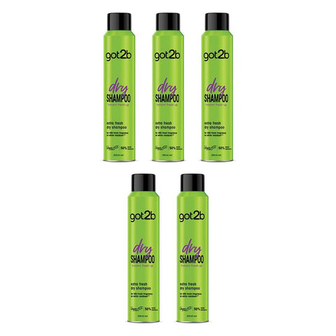 Got2B Dry Shampoo Instant Fresh Up Extra Fresh 200mL Pack of 5