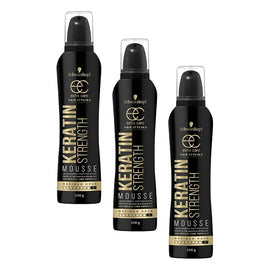 Schwarzkopf Extra Care Keratin Strength Styling Mousse 150g Pack of 3