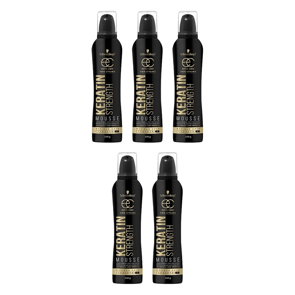 Schwarzkopf Extra Care Keratin Strength Styling Mousse 150g Pack of 5