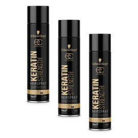 Schwarzkopf Extra Care Keratin Strength Hairspray Maximum Hold 250g Pack of 3