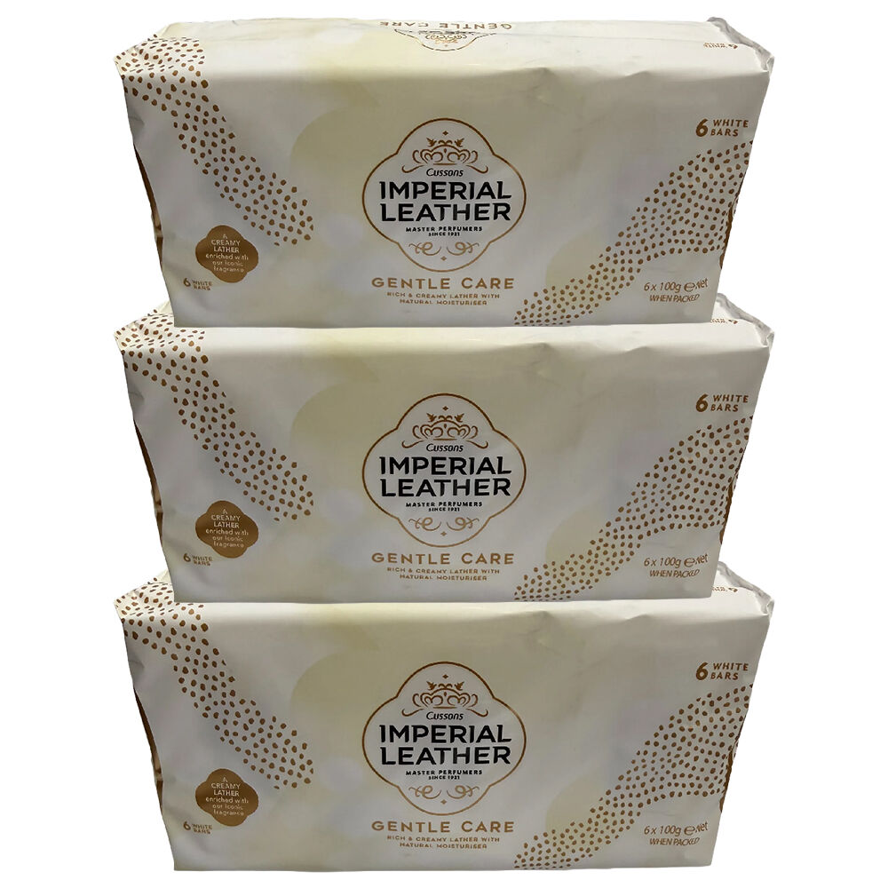 Cussons Imperial Leather Gentle Care Soap Bars 3 x 6 Pack 100g