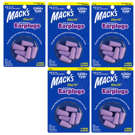 Macks Slim Fit Soft Foam Earplugs 3 Pair x5 Pack NRR 29 dB