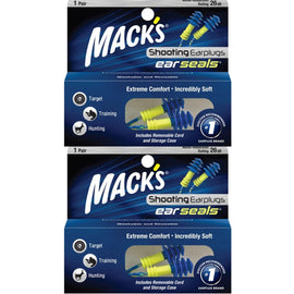 Macks Ear Seals 2x 1 Pair With Removable Cord Plus Storage Case Suitable For Shooting