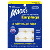 MACK'S Pillow Soft Silicone Putty Earplugs 6 Pair Moldable Sleep Swim