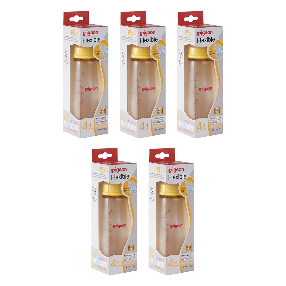 Pigeon Slim Neck PPSU Bottle 240mL Pack of 5