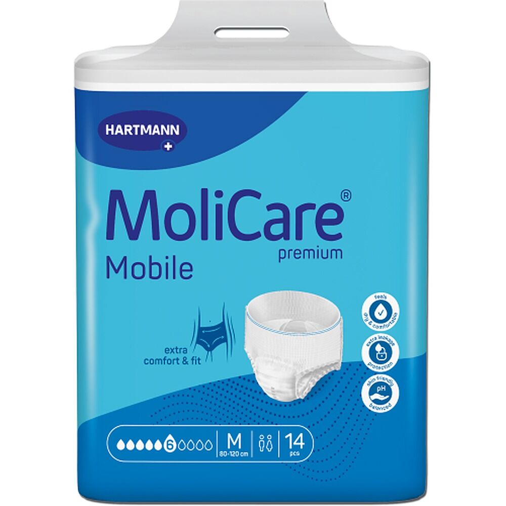 MoliCare Premium Mobile 6 Drops Incontinence Pants Size M 14 Pack x 3