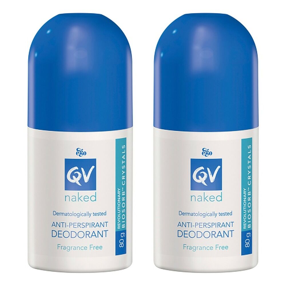 Ego QV Naked Anti-perspirant Deodorant Roll-on 80g Pack of 2