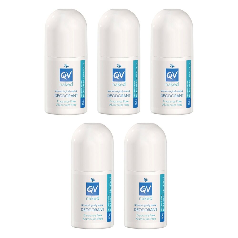 Ego QV Naked Deodorant Roll-on 80g Pack of 5