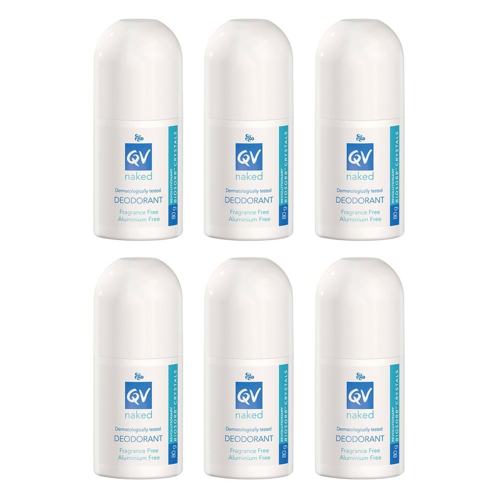 Ego QV Naked Deodorant Roll-on 80g Pack of 6