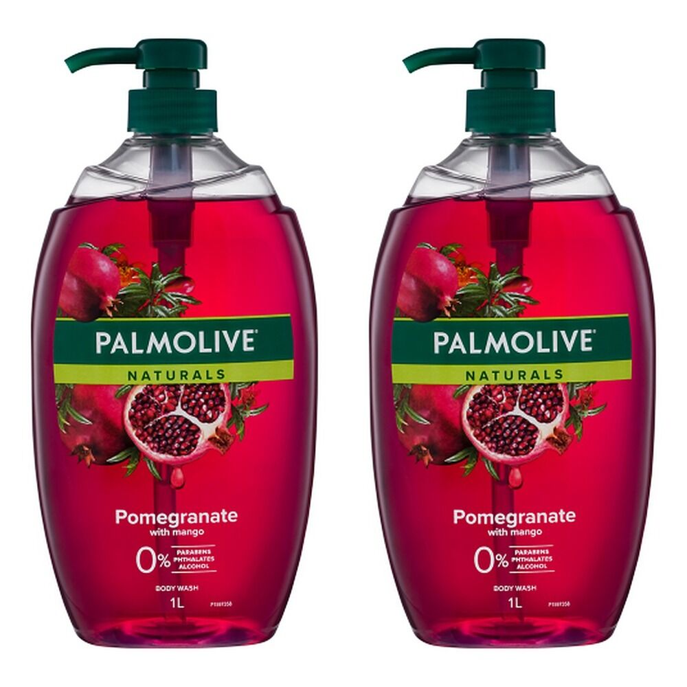 Palmolive Naturals Pomegranate with Mango Body Wash 1L x 3 Bundle of 2